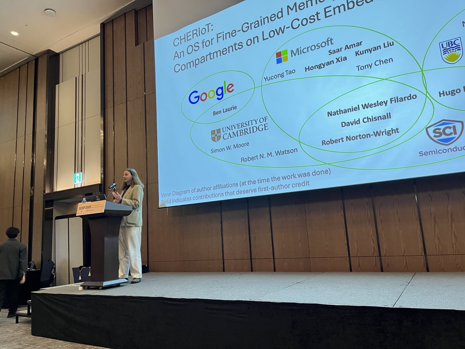 Presenting the CHERIoT RTOS paper